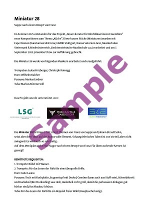 Miniatur 28 "Suppe nach einem Rezept von Franz"