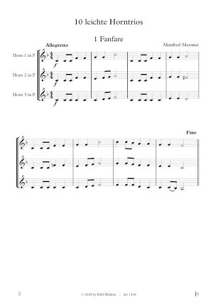 10 leichte Horntrios