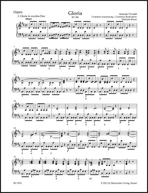 Gloria RV 589 - Orgel