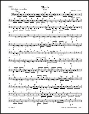 Gloria RV 589 - Cello